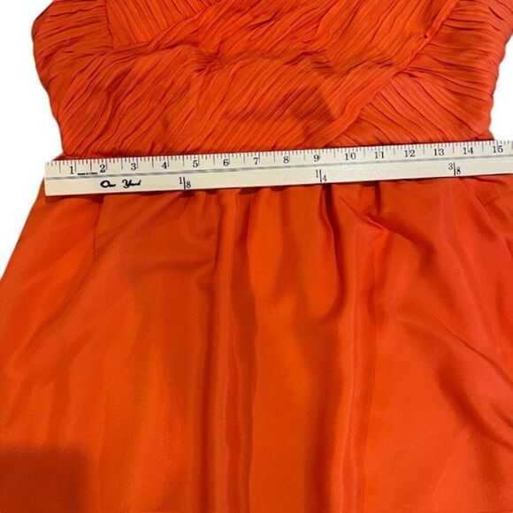 Miss Me MM Couture Ruched One Shoulder Mini Dress Orange Lined Size Medium - Picture 12 of 14